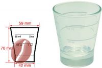 Espressoshotglas mit Markierung