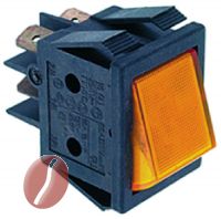 SCHALTER 2-POLIG 16A 250V ORANGE
