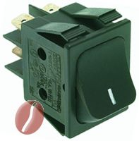 2-POLIGER DRUCKSCHALTER SCHWARZ 16A 250V