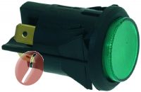 DRUCKSCHALTER 2-POLIG GRÜN 16A 250V