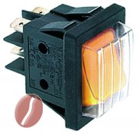 DRUCKSCHALTER 2-POLIG 16A 250V GELB